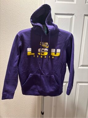 Colosseum Purple LSU Tigers Pullover Hoodie with Gold Logo
